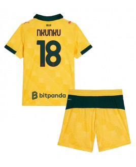 Günstige AC Milan Christopher Nkunku #18 3rd trikot Kinder 2025-26 Kurzarm (+ Kurze Hosen)